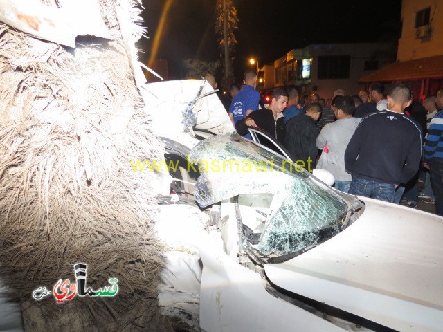 كفرقاسم - فيديو: حادث طرق مروع واصابة ثلاث شباب منها اصابة خطرة جد